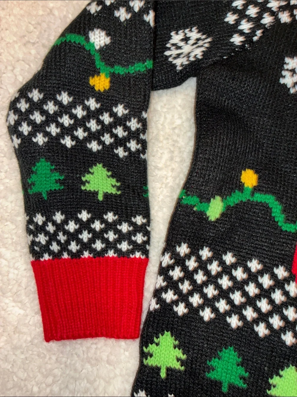 NWT Kids Black Ugly Christmas Sweater with Red Truck and Tree size 4T